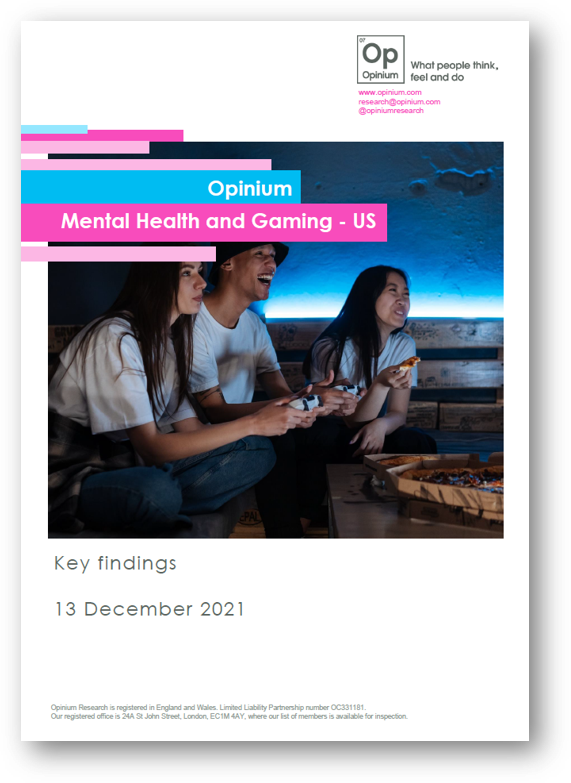 Mental Health Gaming US Opinium MH Gaming US 