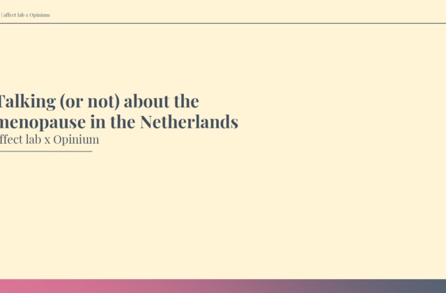 Talking (or not) about the menopause in the Netherlands