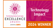 The Marketing Research and Insight Excellence Awards 2024 Winner, Technology Impact, powered by Quirk's